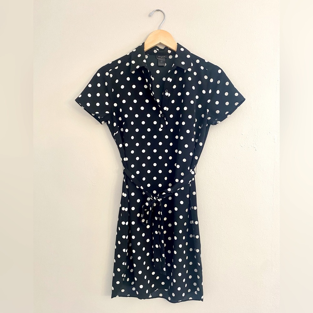 Black with White Polka Dot Dress